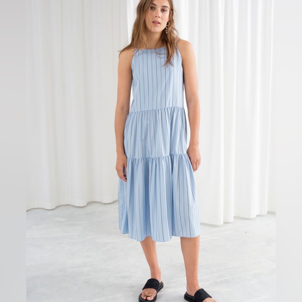 New without tags & Other Stories Gathered Pleated Midi Dress